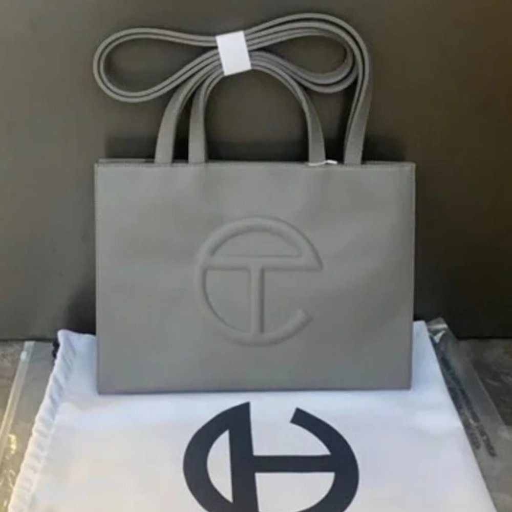 Telfar Medium Grey Shopping Bag